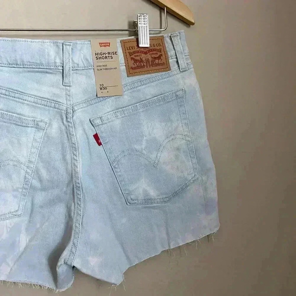Levi's High Rise Bleached Wash Shorts Size 30 - Picture 12 of 14